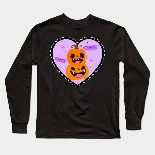 Pastel Pumpkins Long Sleeve T-Shirt by Rockadeadly